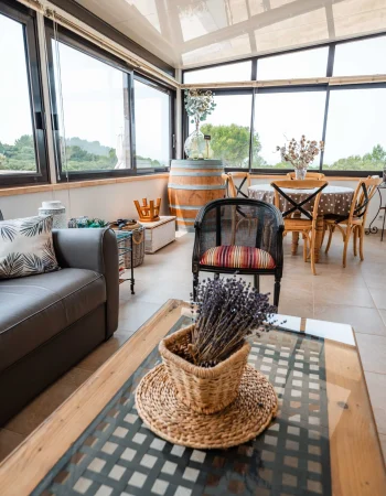 Véranda offrant une vue dégagée photographiée pour une annonce immobilière.
