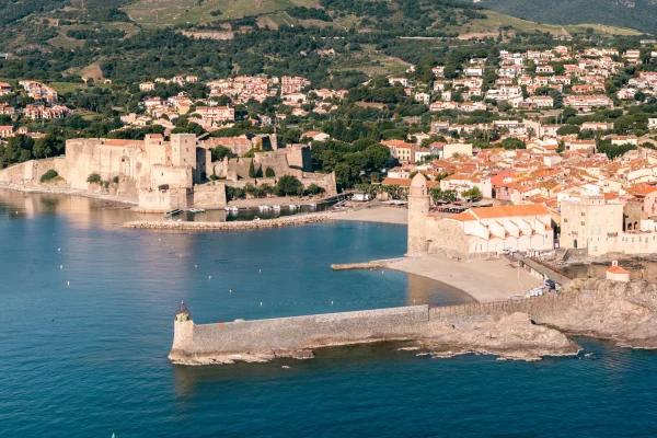 Vue aérienne de Collioure